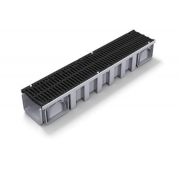 Marley 1m Polypropylene 200mm Channel with Cast Iron Grate - 1SDCAN15BF
